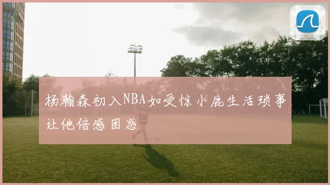 杨瀚森初入NBA如受惊小鹿生活琐事让他倍感困惑